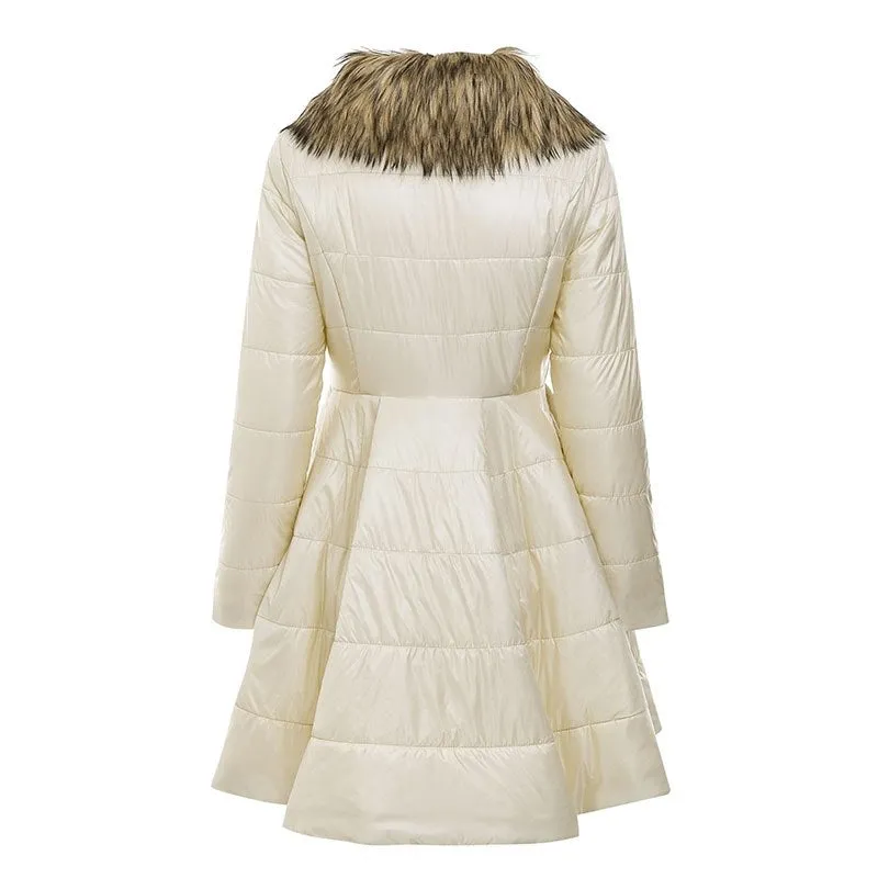 Women's Winter Casual Satin Parka