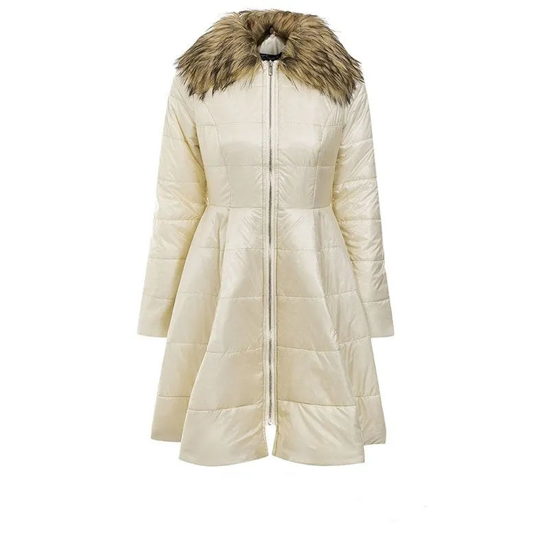 Women's Winter Casual Satin Parka