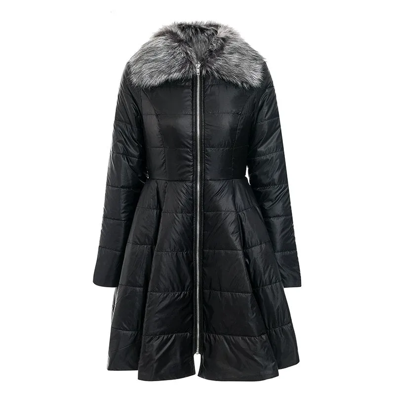 Women's Winter Casual Satin Parka