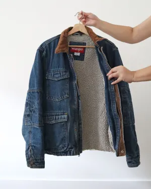 Wrangler Sherpa Lined Denim Jacket (M)
